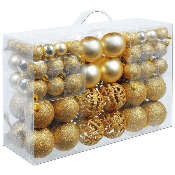 Confezione 100 x Palline Natale Colore ORO Diametro 3/4/6 cm Addobbi Natalizi acquista