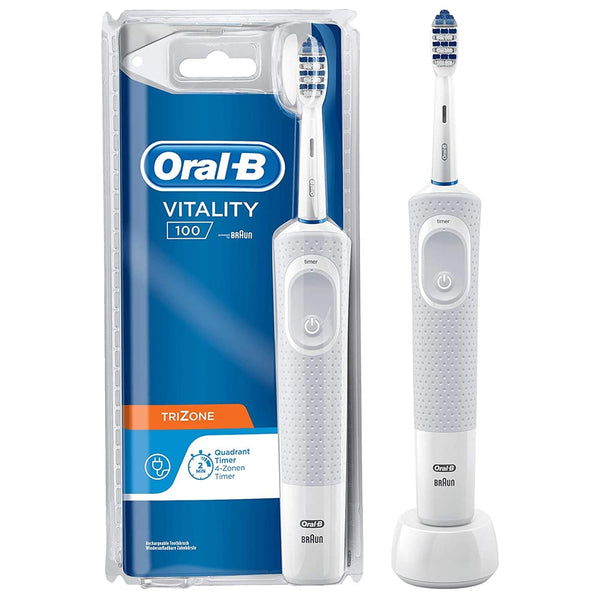 acquista Spazzolino Elettrico Denti Vitality 100 TriZone a Batteria Ricaricabile con Timer Oral-B