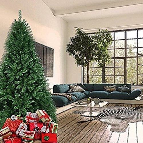 Albero Di Natale 210 Cm Pino Cuore D'oro Verde Folto 975 Rami Base A Croce-2