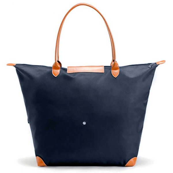 Borsa Pieghevole In Tessuto Blu Navy Con Manici Biscotto Misure 57x35.5x21.5 Cm sconto