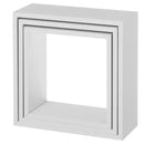 Set 3 Mensole Parete 30cm Moderne Design Cubo Mensola Scaffale Legno MDF Bianco-4