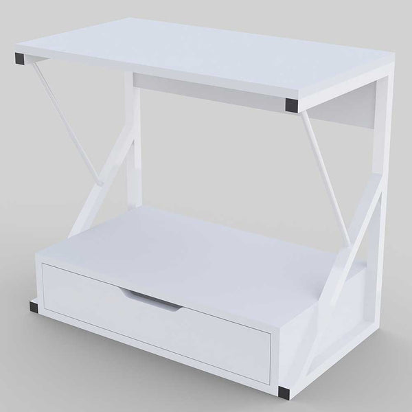 Scaffale Mensola Cucina Mobiletto Porta Microonde Cassetto Metallo Legno Bianco acquista