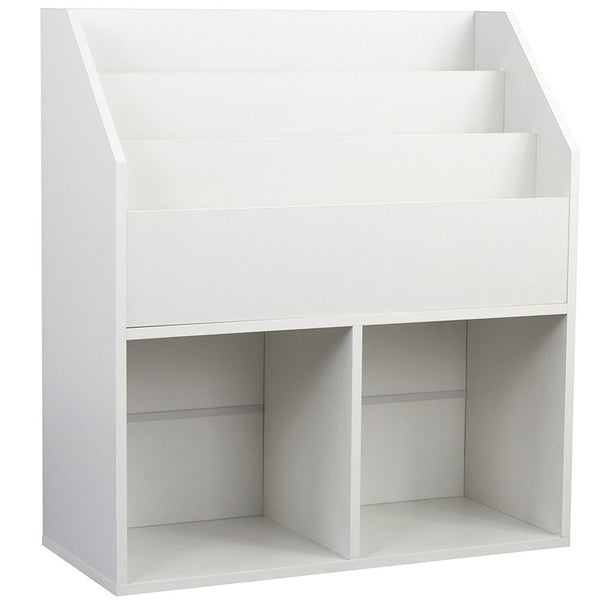 Libreria Cameretta Bambini Legno Scaffale 5 Ripiani Porta Giocattoli Libri Bianco sconto