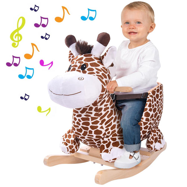 acquista Giraffa a Dondolo Cavalcabile Peluche Giocattolo Bambini con Suono