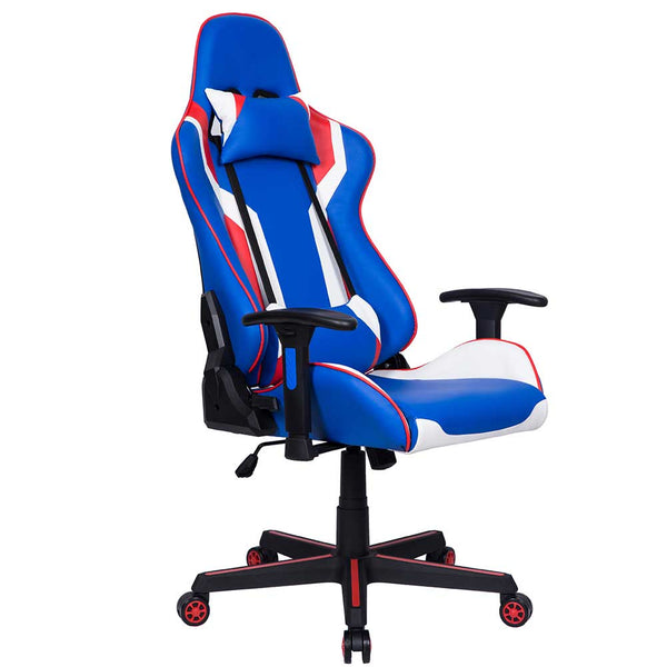 Sedia Poltrona Gaming Scrivania Ufficio Casa Reclinabile Girevole Direzionale Blu online