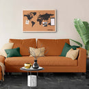 Pannello Bacheca Mappamondo Globo in Sughero Con Cornice 60x40cm + 10 Puntine-2