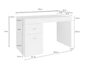 Scrivania 1 Anta 1 Cassetto 100x60x75 cm Sliding Larice bianco-4