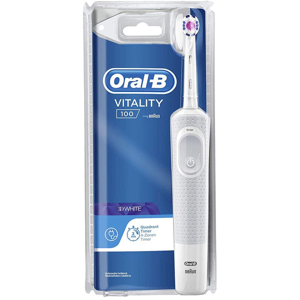 sconto Spazzolino Elettrico Denti Vitality 100 3D White a Batteria Ricaricabile con Timer Oral-B