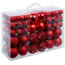 Confezione 100 Palline Natale Colore Rosso Diametro 3/4/6 Cm Addobbo Natalizio-2