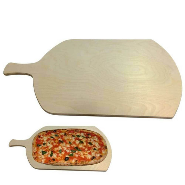 acquista Tagliere Per Pizza a Metro Teglia Vassoio Legno Rettangolare Con Manico 62x37cm