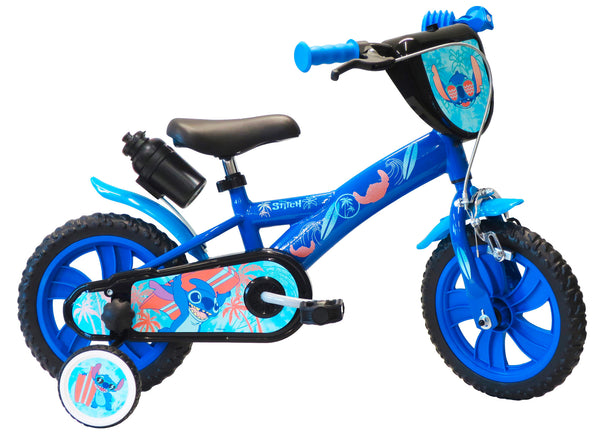 Bicicletta per Bambino 12” 1 Freno Gomme in Eva con Licenza Disney Stitch Blu sconto