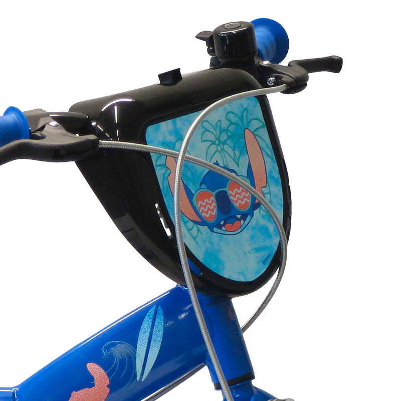 Bicicletta per Bambino 14” 2 Freni con Licenza Disney Stitch Blu-2