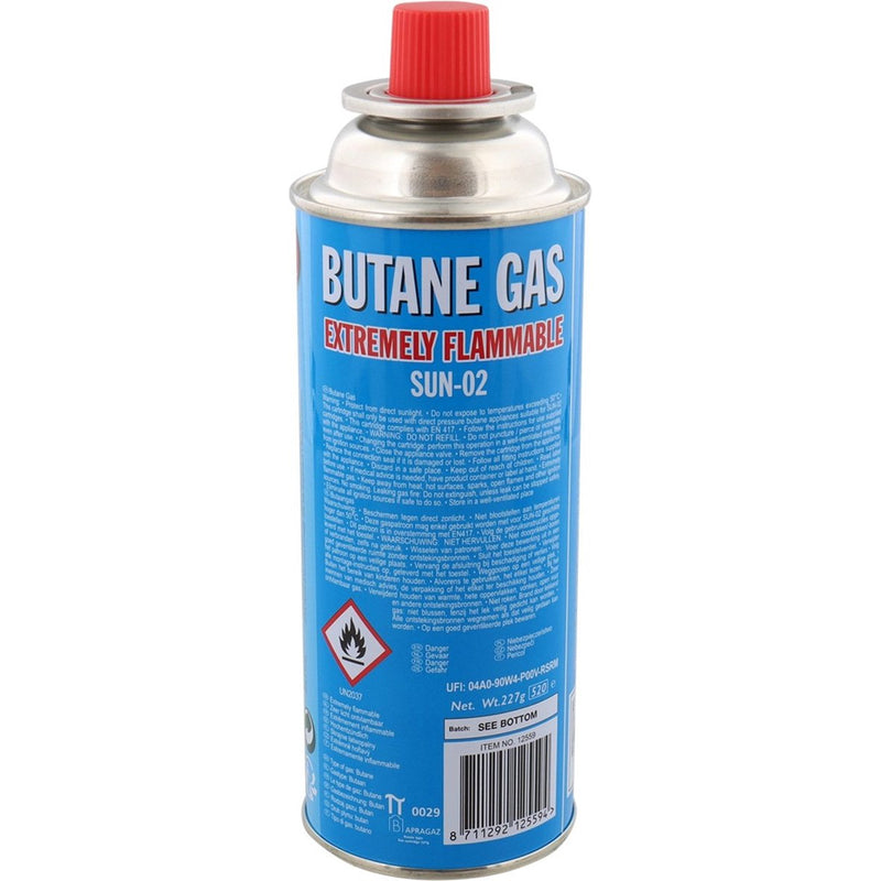 Set 4 Cartucce Gas Butano da 227 gr Ricarica Gas Ø70 x 20 cm Ideale per Campeggio Barbecue-4