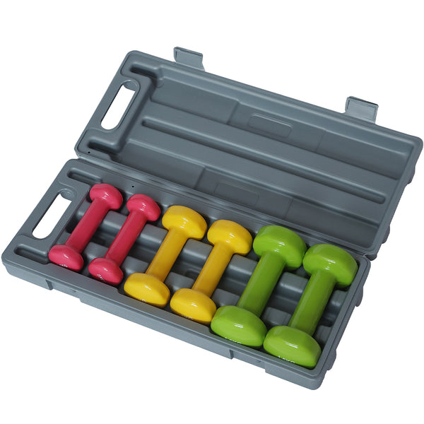 Set Manubri Palestra con Valigetta 2x0.5kg+2x1kg+2x1.5kg Pesi per Sport Fitness prezzo