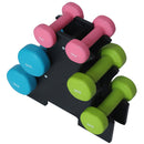 Set 6 Manubri Palestra con Stand Appoggio 2x1kg+2x2kg+2x3kg Pesi Sport Fitness-1