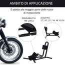 Blocca Ruota Moto Regolabile su 3 Livelli da 250 kg max 60x55x43 cm in Metallo Nero-4