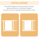 Cancelletto di Sicurezza per Cani Estensibile con Chiusura Automatica 75-103x76 cm Grigio -8