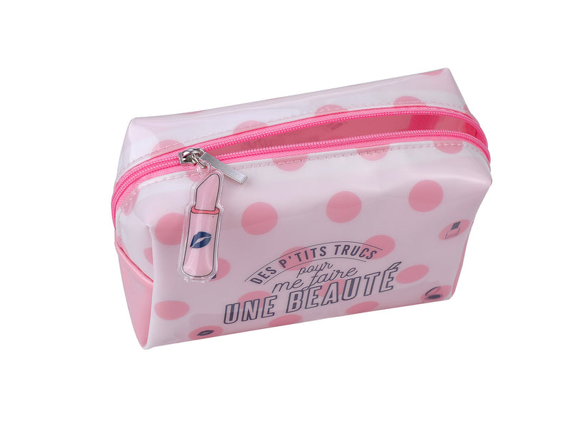 Set 12 Beauty Case per Bambini 14x6x9 cm per Trucchi da Viaggio Shiny Rosa-3