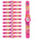 Set 12 Orologi da Polso Bracciale per Bambini Paw Patrol Rosa