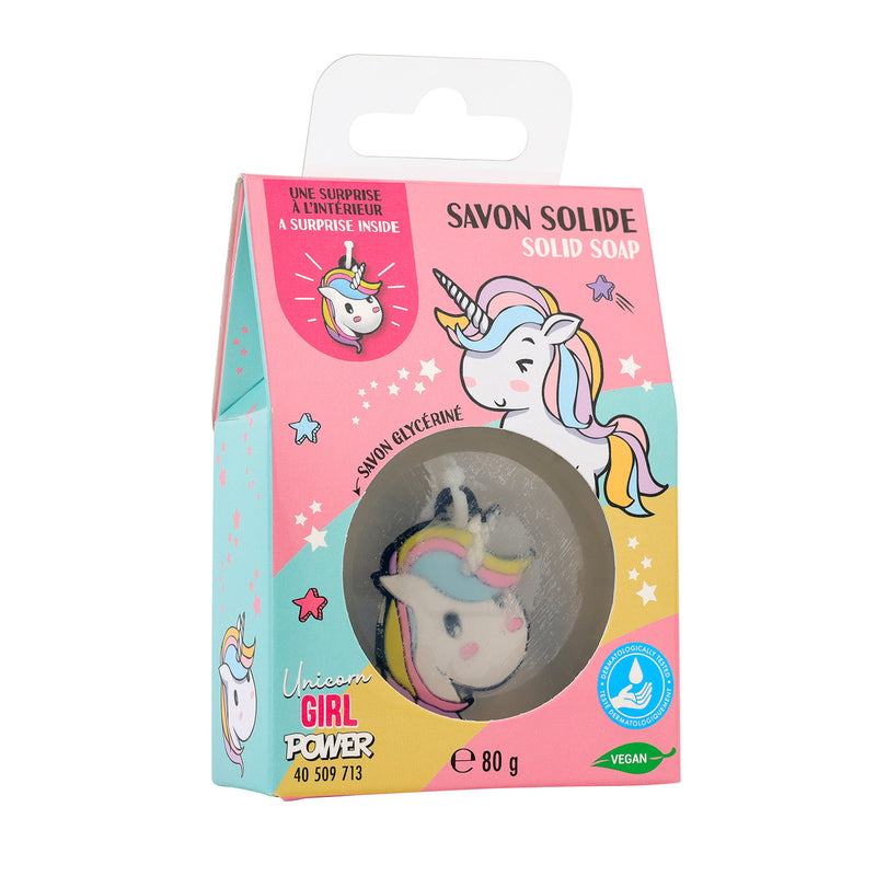 Set 24 Saponette Unicorno per Bambini 80 gr con Sorpresa Portachiavi Interno-4