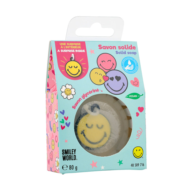 Set 24 Saponette Smiley per Bambini 80 gr con Sorpresa Portachiavi Interno-3