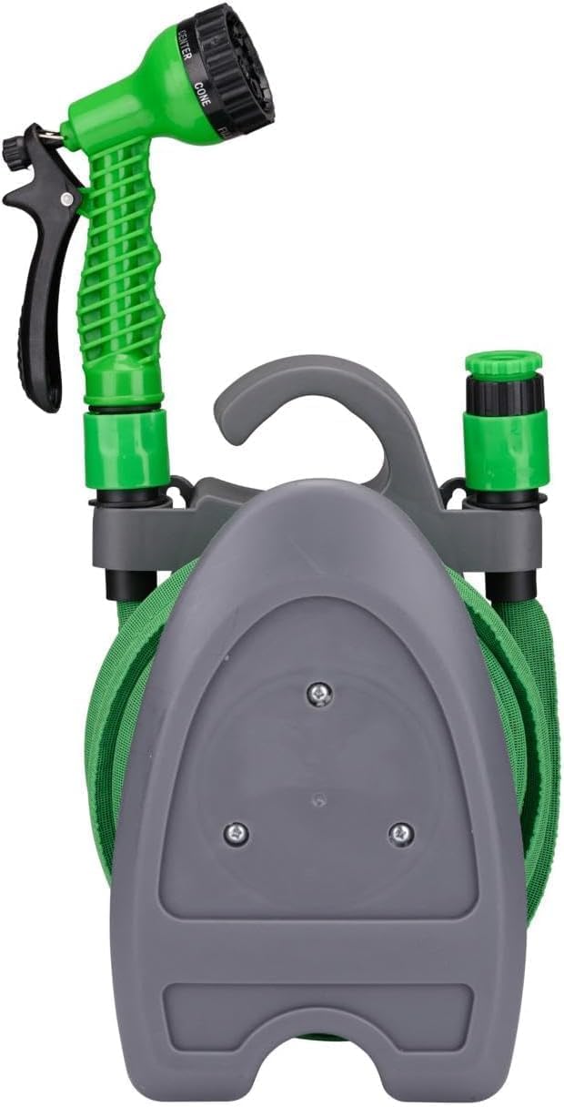 Tubo Pompa dell'Acqua da Giardino Estendibile 10 Metri Rivestimento Elasticizzato Verde Kinzo-1