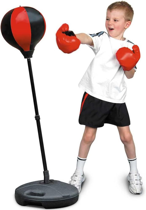 sconto Set Boxe Giocattolo per Bambini H87-120 cm con Sacco da Pugilato da Terra e Guantoni