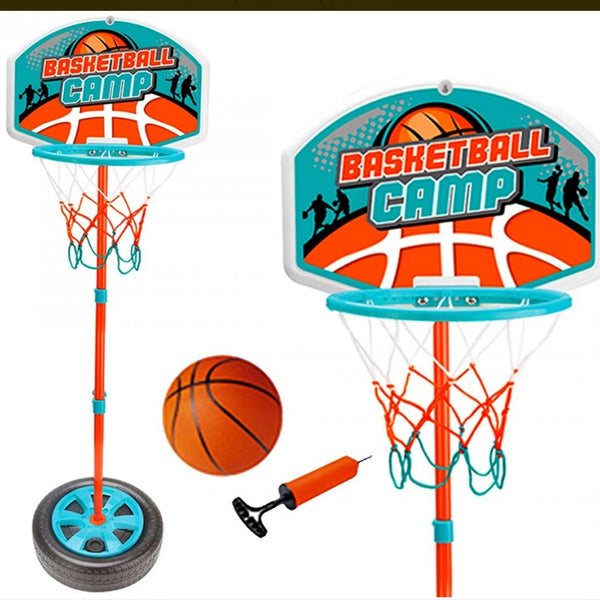 Basket Canestro Piantana Giocattolo Bambini Regolabile con Pallone e Gonfiatore acquista