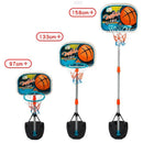 Basket Canestro Piantana Giocattolo Bambini Regolabile con Pallone e Gonfiatore-3