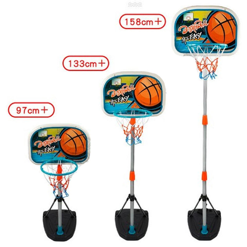 Basket Canestro Piantana Giocattolo Bambini Regolabile con Pallone e Gonfiatore-3