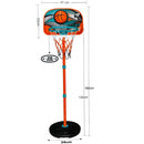 Basket Canestro Piantana Giocattolo Bambini Regolabile con Pallone e Gonfiatore-5