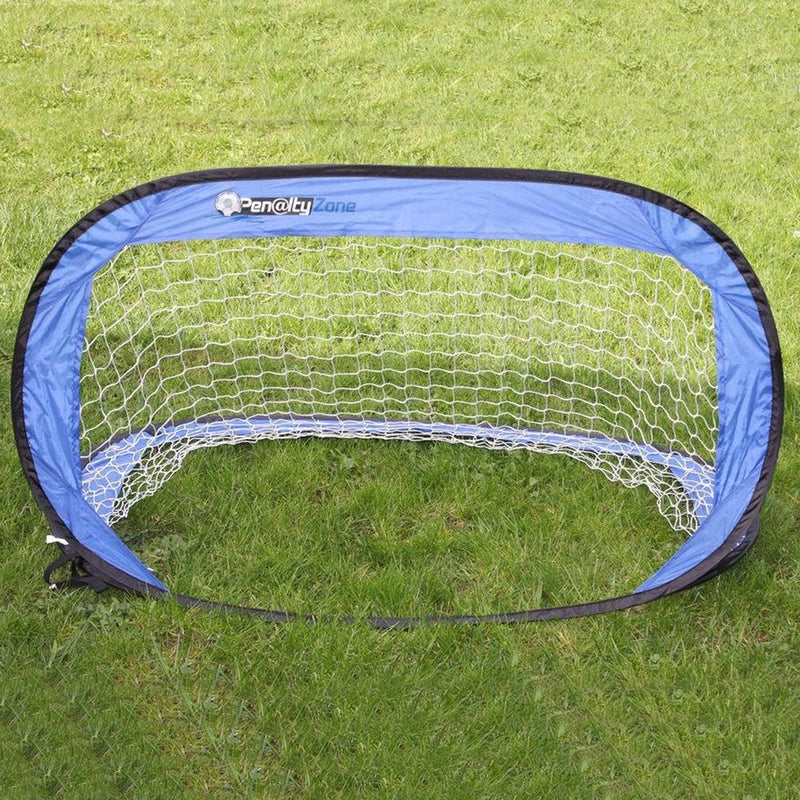 Porta Da Calcio Apertura Pop-Up 122x66cm Sport Esterno Calcetto Blu Penalty Zone-5