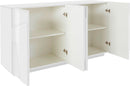 Credenza 4 Ante Battenti 162,4x44,2x86 cm Ping Bianco Lucido-3