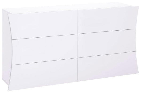 prezzo Comò 6 Cassetti 155,1x40x81,5 cm Arco Bianco Lucido