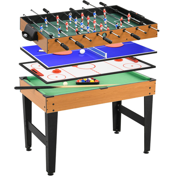 Tavolo Multi Gioco 4 in 1 Calcio Balilla Biliardo Ping Pong e Hockey da Tavolo 107x61x84,5 cm prezzo