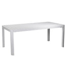 Tavolo Allungabile da Giardino 180/240x100xh75 cm in Alluminio Cleveland Bianco-1