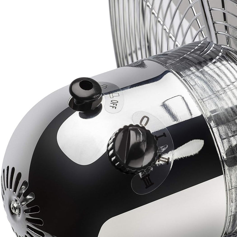 Ventilatore a Piantana Silenzioso in Acciaio 50 W 3 Velocità e Funzione Girevole-5