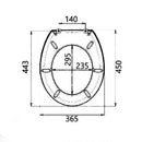 Copriwater Universale Copri WC Coprivaso Chiusura In Plastica Sedile 37x45x35cm-2