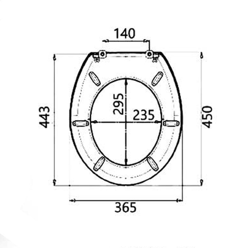 Copriwater Universale Copri WC Coprivaso Chiusura In Plastica Sedile 37x45x35cm-2