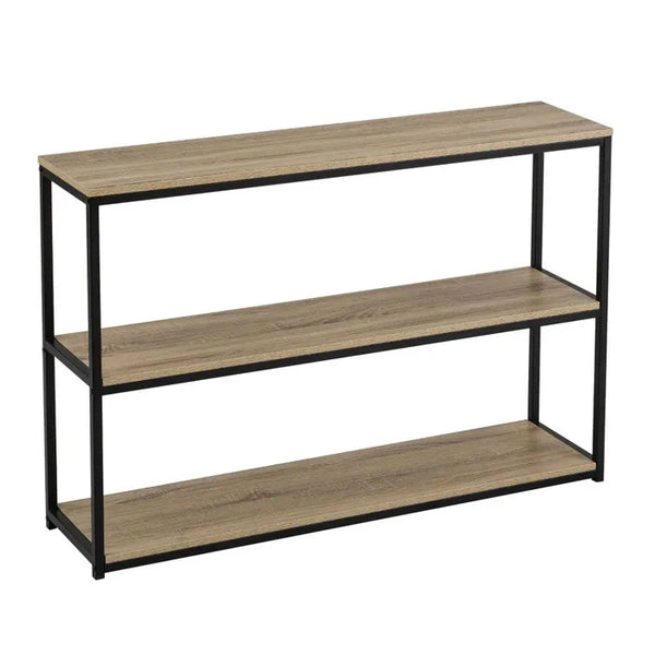 Libreria Scaffale a 3 Ripiani da Ingresso in Metallo e Legno 120x30x80H cm online