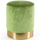 Pouf Poggiapiedi 31x31x38 cm in Metallo MDF e Tessuto Velluto Verde Lime