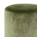 Pouf Poggiapiedi 31x31x38 cm in Metallo MDF e Tessuto Velluto Verde Antico-3