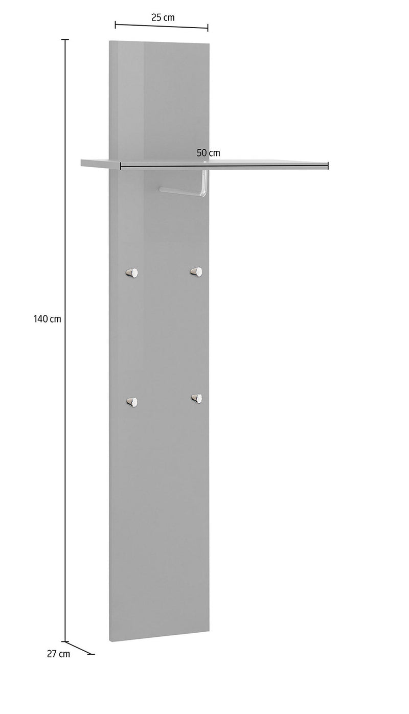 Appendiabito  50x27x140 cm Magic Antracite Lucido-5