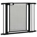 Cancellino per Cani Estensibile a Pressione con Chiusura Automatica 75-103x76 cm in Acciaio e ABS Nero-1