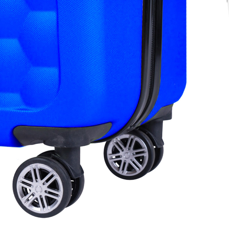 Trolley Cabina Rigido Bagaglio a Mano 33.5x22x55 cm con Maniglia Telescopica Blu-4