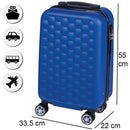 Trolley Cabina Rigido Bagaglio a Mano 33.5x22x55 cm con Maniglia Telescopica Blu-5