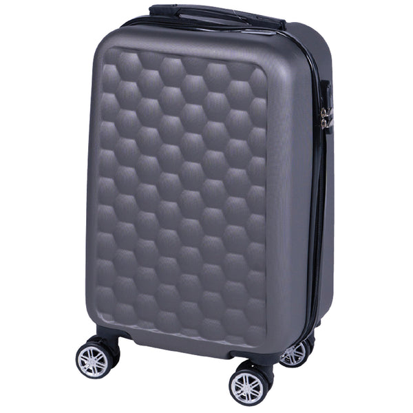 acquista Trolley Cabina Rigido Bagaglio a Mano 33.5x22x55 cm con Maniglia Telescopica Grigio