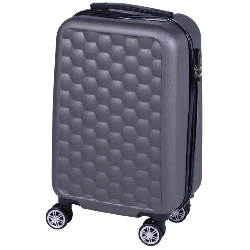 Trolley Cabina Rigido Bagaglio a Mano 33.5x22x55 cm con Maniglia Telescopica Grigio-1