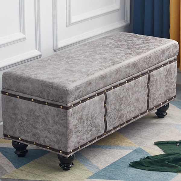 Cassapanca Contenitore Ecopelle Divano Panca Pouf Contenitore 80x40x43 cm Grigio prezzo