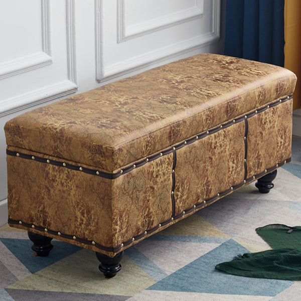 sconto Cassapanca Contenitore Ecopelle Divano Panca Pouf Contenitore 80x43 cm Mostarda